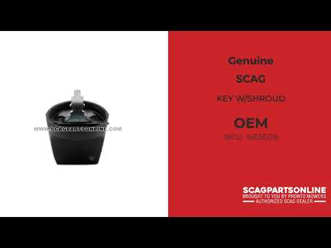 483609 KEY W/SHROUD - SCAG Genuine OEM Part 483609 KEY W/SHROUD - SCAG Genuine OEM Part