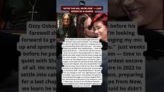 Ozzys Final Wish Hang Up The Mic, Live For Love