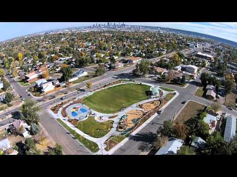 Cuatro Vientos Park - The Colorado Lottery and GOCO worked together to help fund the development of this very special and much needed park south of Denver in the Westwood neighborhood. Built on what used to be an abandoned lot, the park boasts swing sets, a playing field, canopies and one of the best views of Denver!