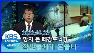 망치 든 떼강도 4명, 직원들에게 혼쭐나 / KBS AMERICA 2022.05.23