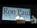 Video Ron Paul Bashes the New World Order at Rally in Nashville TN