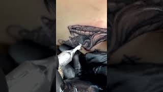 Uroboros Snaketattoo Blackandgrey Blackwork Backtattoo - Colorb Tattoo