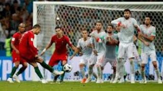 Portugal VS Spain. cristiano's freekick goal with shaiju's commentary... ഷൈജു ദാമോധരൻ...the great
