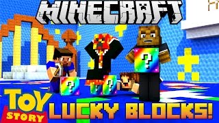 Minecraft RAINBOW Toy Story Lucky Block w/ PrestonPlayz, Vikkstar and Woofless
