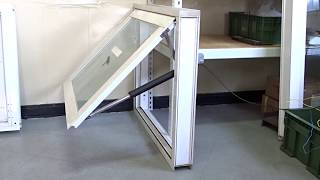 ELA35應用下掀式開啟 10mm強化玻璃 窗框尺寸100x80cm / ELA35 Application 10mm Tempered Glass 100x80cm