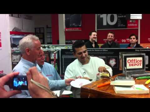 The Cake Boss at the Grand Opening of Office Depot in Hoboken NJ