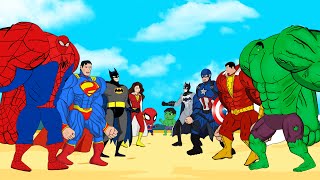 Evolution Of Spiderman & Superman Vs Evolution Of Hulk & Batman Who Will Win? Super Heroes Movie