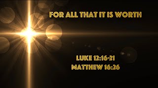 2021-01-10 | For All That It is Worth