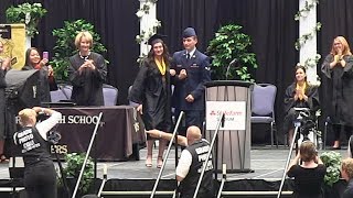 Soldier returns home - SURPRISE at high school graduation
