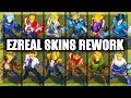All Ezreal Skins Spotlight Rework 2018 Pulsefire Star Guardian Arcade SSG (League of Legends)