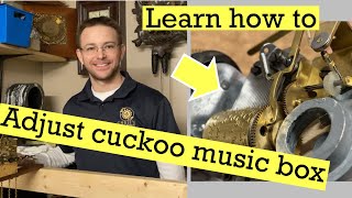 Cuckoo Clock Repair - How the Cuckoo Music Box works and how to adjust in detail