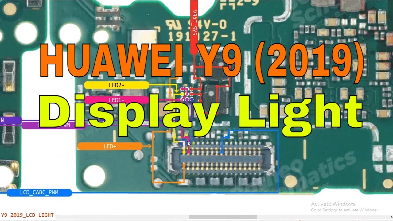 HUAWEI Y9 (2019) Display Light problem Hardware Diagram, HUAWEI Y9 (2019) Display Light problem Hardware Diagram,