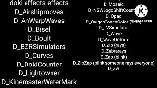 Doki Effects List