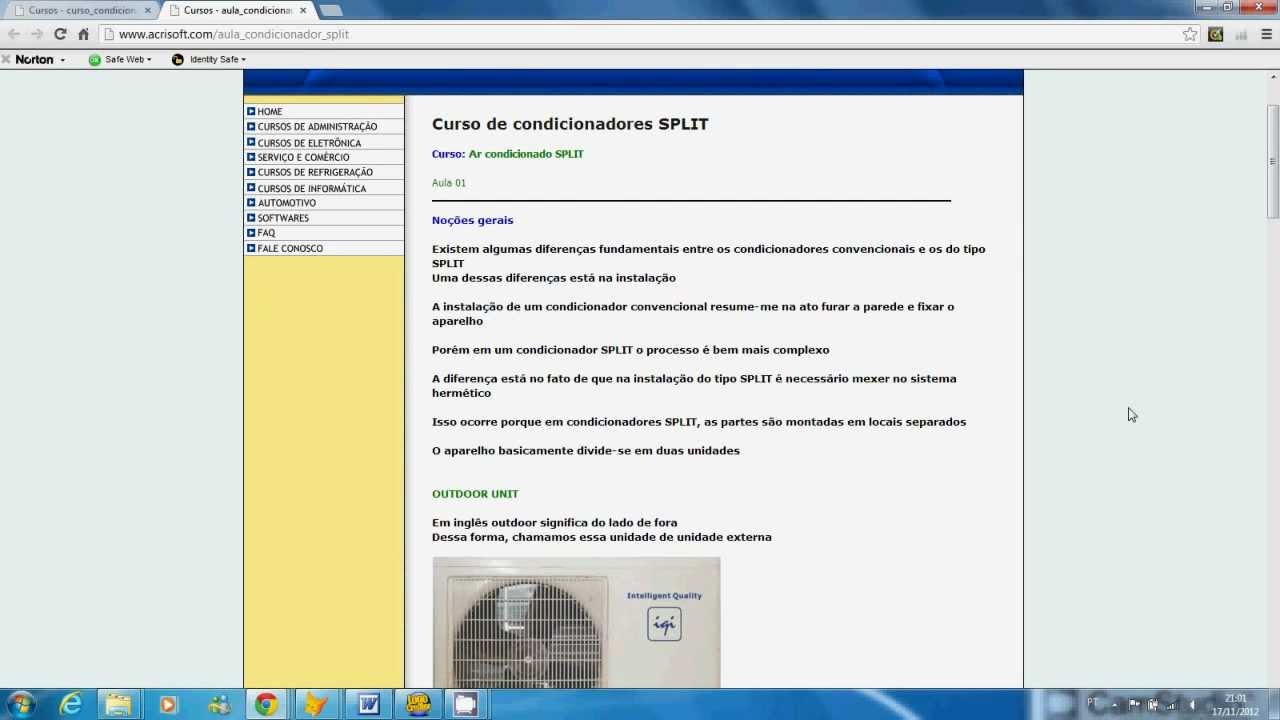 Curso de instalacao de ar condicionado