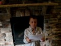 max singing a camp song to the tune of Don't Stop Believin