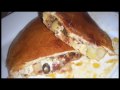 Veggie Calzone Pizza Recipe made from scratch with basil and sun dried tomato pesto [720P]