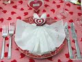 valentine napkin folding
