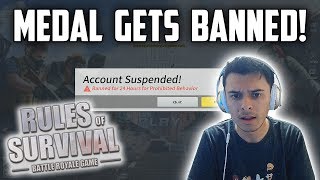 MEDAL GETS BANNED! - Rules of Survival: Battle Royale MEDAL GETS BANNED! - Rules of Survival: Battle Royale