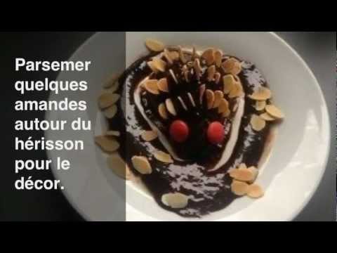 Hérisson poire-amandes-chocolat
