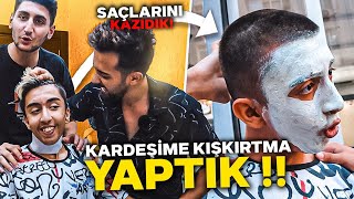 KARDEŞİME KIŞKIRTMA YAPTIK !! (SAÇLARINI KAZIDIK)