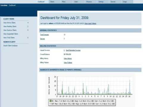 Video web hosting control panel software