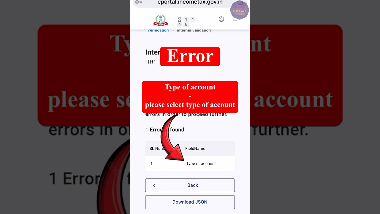 Type of account – please select type of account | Error Type of account – please select type of account | Error
