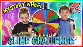 MYSTERY WHEEL OF DUMP IT SLIME CHALLENGE | We Are The Davises