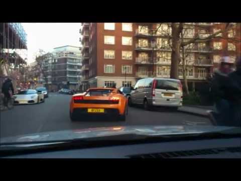 Chasing an orange Lamborghini Gallardo Superleggera
