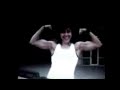 Teen girl muscle flex