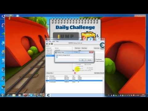Как взломать Subway Surf через cheat angine 6.1 как взломать игру sabswey s