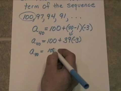 How to write a formula for an arithmetic sequence