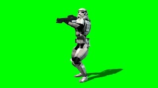 Star Wars Storm Trooper Firing A Weapon 7 Different Views - Green Screen - Free Use