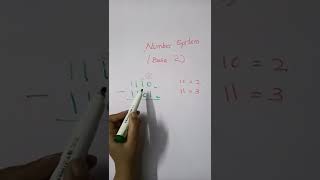 Number System Subtraction Base 2