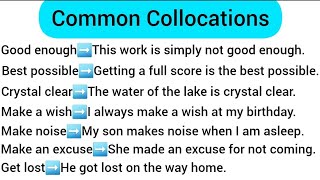 Common Collocations