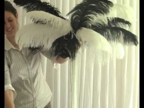 How to Create an Ostrich FeatherTop Wedding Reception or Party Table 