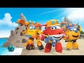 [Episode tim Superwings s3] Membangun Tim | Excavator | Derek | Kendaraan berat