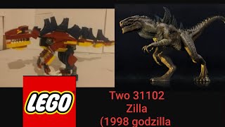 Lego Creator Alternate Build Zilla With Two 31102