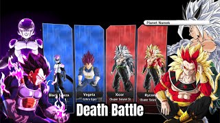 Dragon Ball Xenoverse 2 Vegeta Ultra Ego And Black Frieza Vs Xicor Ssj5 And Rycon Ssj4 Death Battle