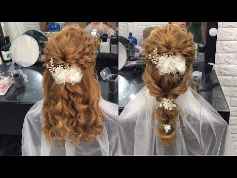 Hướng dẫn bới tóc cô dâu | Kiểu tóc cho cô dâu tóc dài | Tết tóc| Bride hairdo | Sun Makeup