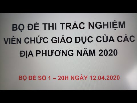 Giải Đáp Bộ Đề Thi Viên Chức Giáo Dục Năm 2020, Bộ Đề Số 1