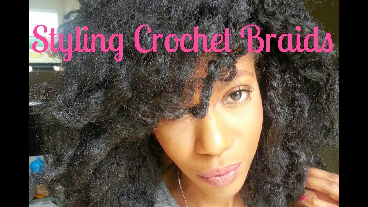 Tutorial: How I style my Crochet Braids - YouTube