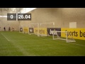 Man Utd's Darren Fletcher takes on the bwin Corner Kick Challenge