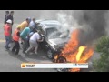 Motorcyclist saved from fire 'Forever in debt' - US news - Life - msnbc.com