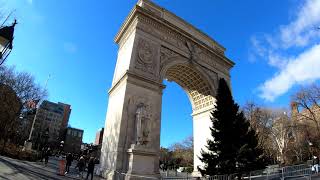⁴ᴷ⁶⁰ Walking 14th St - Union Square, NYC to West 4th St - Washington Square during the Holidays 2018