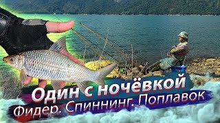 Один с ночёвкой! ФИДЕР, СПИННИНГ, ПОПЛАВОК! Рыбалка на водохранилище. 2019/11