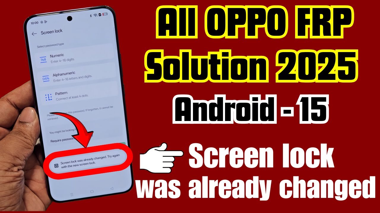 Fix Screen lock was already changed – Android 15 All Fix Screen lock was already changed – Android 15 All