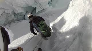 Khumbu Iceall Ladder Crossing 2015 Everest Expedition Video 3