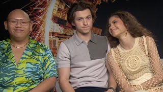 Spider-Man No Way Home Cast Interview Tom Holland, Zendaya And Jacob Batalon