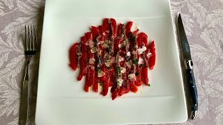 Roasted Bell Peppers with Anchovies - French recipe