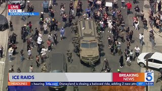 Ice Agents Raid Several Businesses In Los Angeles - Live Ktla Team Coverage